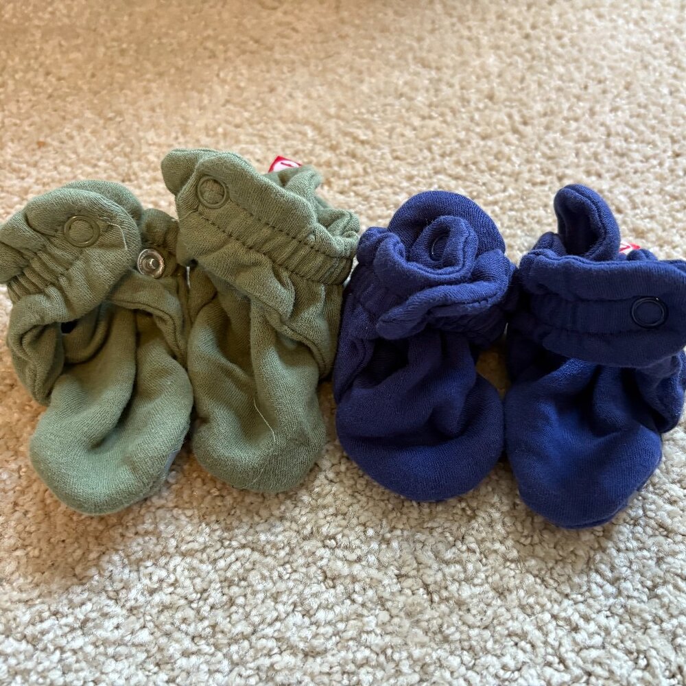 2 pairs of 6 month Zutano booties